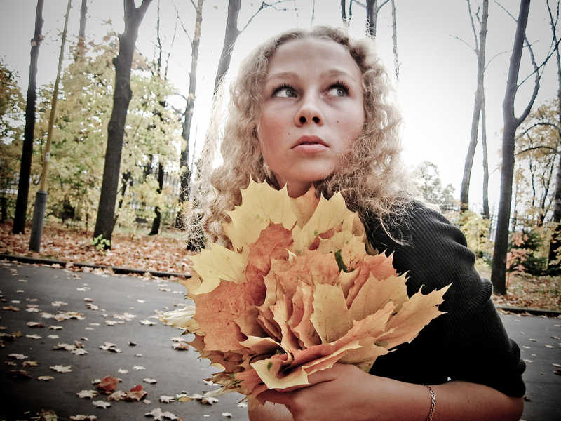 Осенняя пора-1 портрет  осень