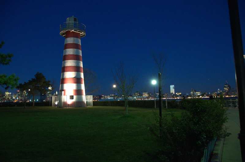 Джерси Сити - маяк Jersey  NY  USA  маяк  Гудзон